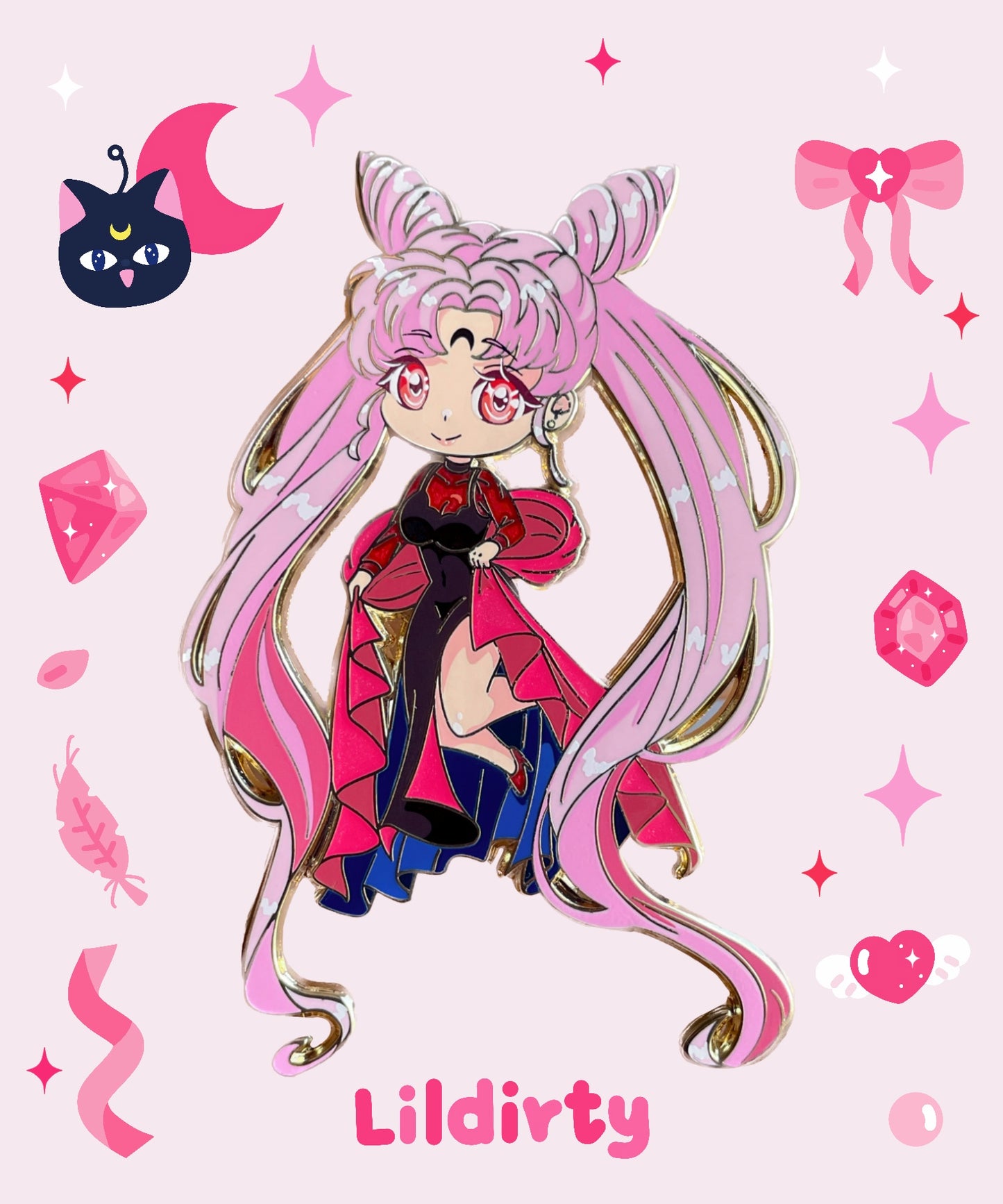 In Hand Chibi Blacklady Sailormoon