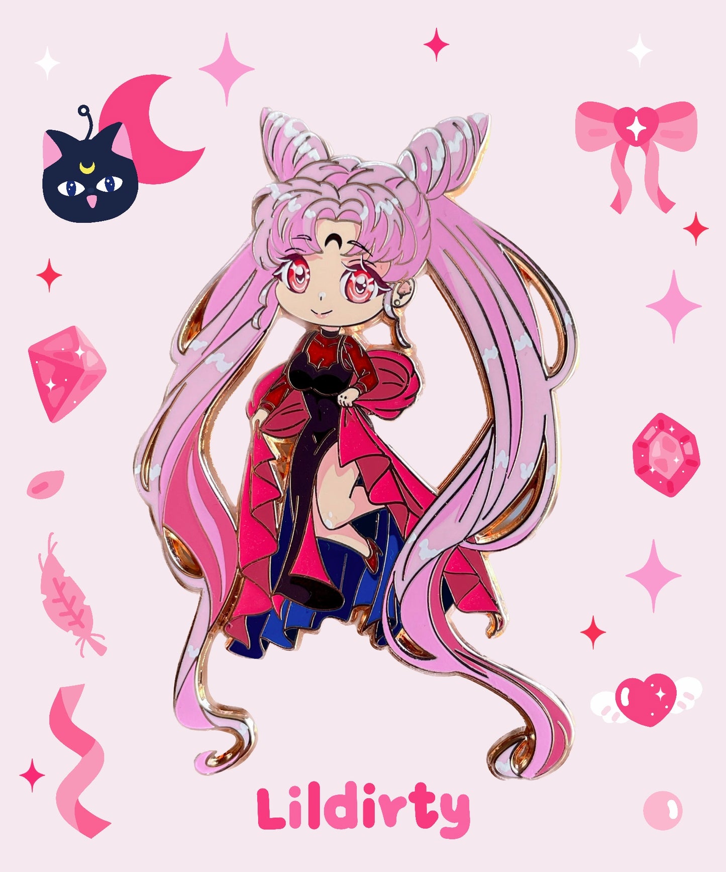 In Hand Chibi Blacklady Sailormoon