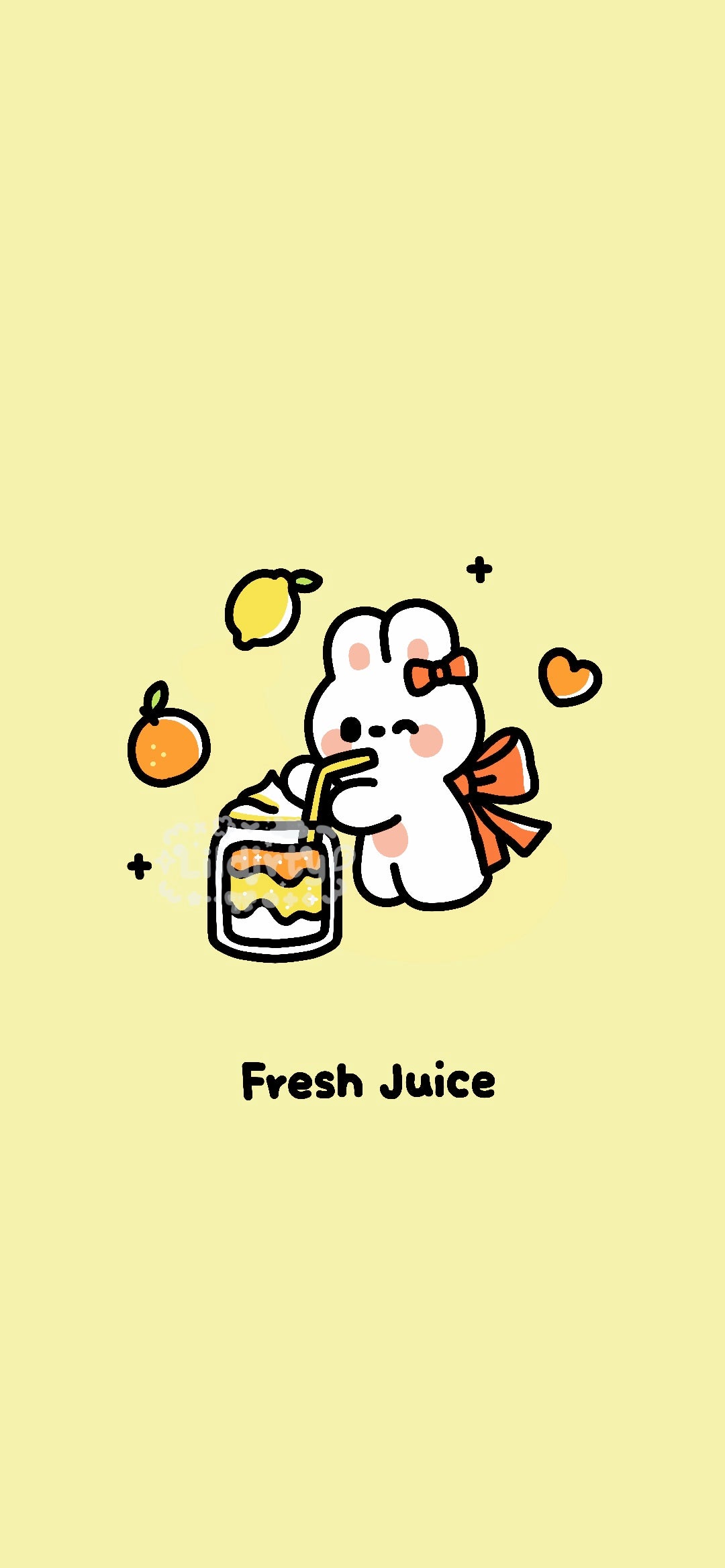 Yellow Bunny digital Wallpaper