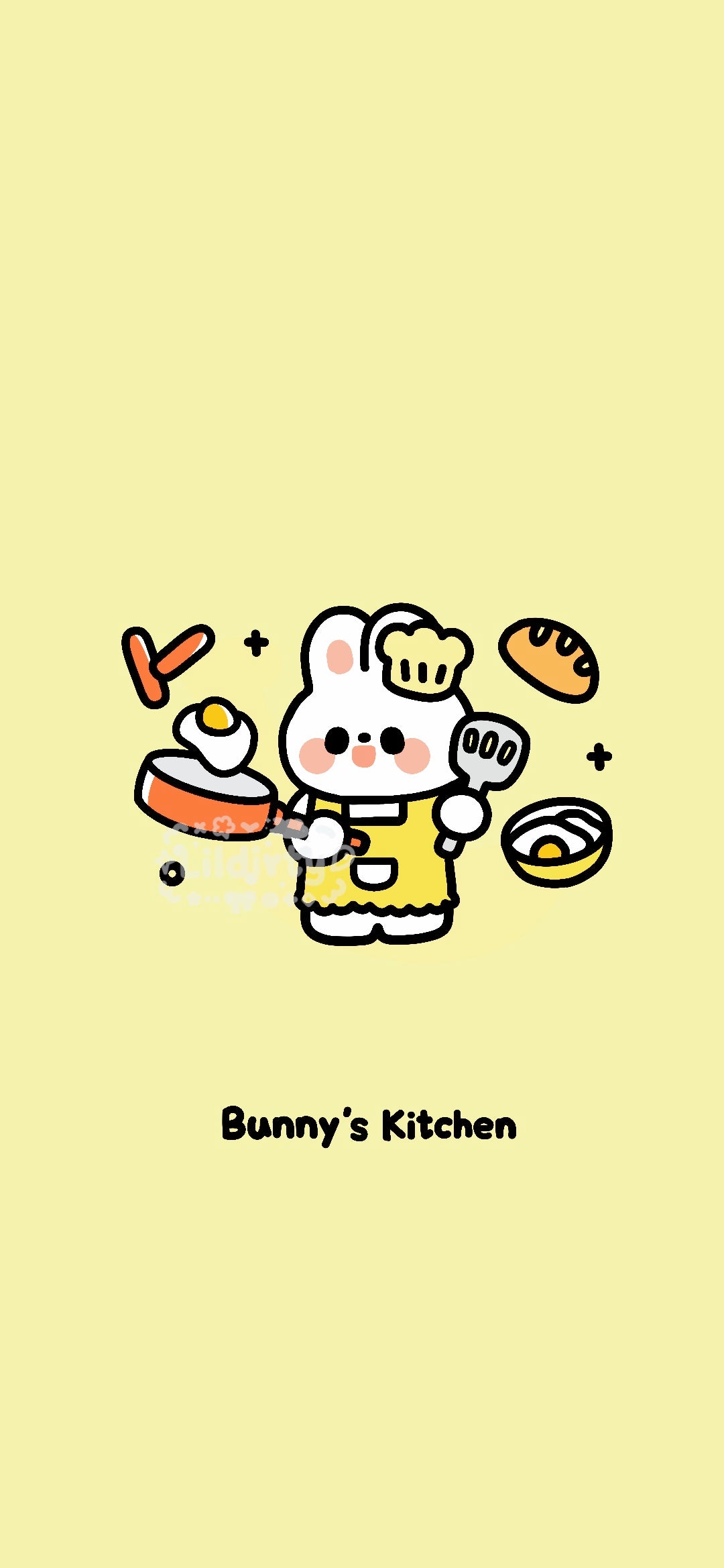 Yellow Bunny digital Wallpaper